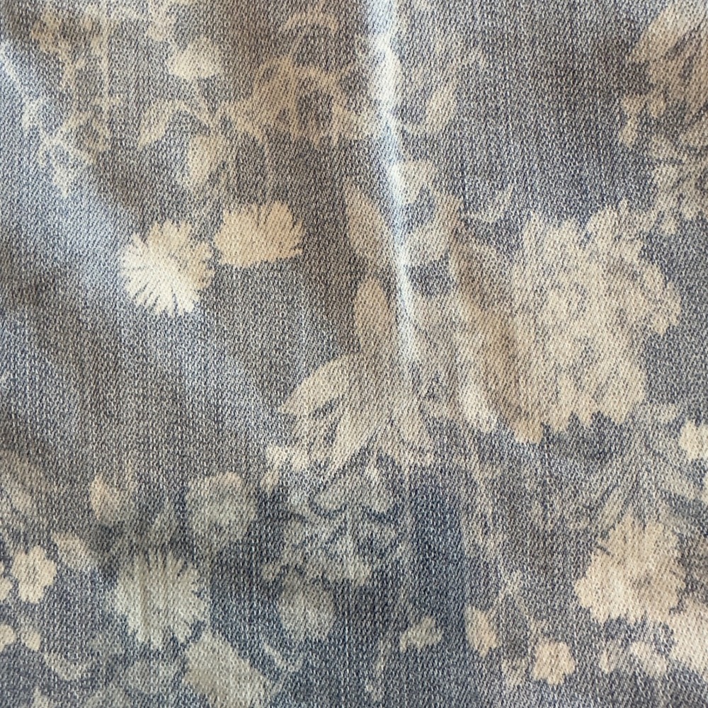 Seven7 Tummyless High Rise Bootcut Jeans Floral Print Blue White Plus Size 22W - Picture 2 of 8